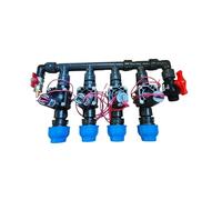 Répartiteur Rain 2, 3, 4, 5, 6 voies - 1" - Valve magnétique PGV 101 Go - Raccords DN25 DN32 - Raccord d'air comprimé et valve (DN32, répartiteur 4 fois)