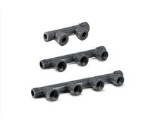 Répartiteur Rain 2, 3, 4, 5, 6 voies - Avec valve magnétique Hunter PGV 101 Go IG et raccords DN25 DN32 (DN32, répartiteur 6 voies (2 x 3)