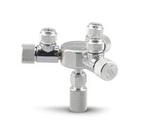 Répartiteur-régulateur de CO2 pour aquarium avec vanne réglage fin à aiguille régulateur 3 sorties connectez plusieurs diffuseurs partir d un seul cylindre alliage aluminium cuivre installation facile