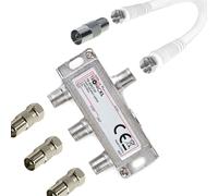 Répartiteur répartiteur 3 Voies 3D 4K HD pour antenne Virgin Media Sat Sky Telewest Eurovox Starview Dreambox Satellites Coax Box TV CATV