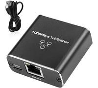 Répartiteur Réseau Gigabit Ethernet Rj45 1 Vers 2 1000/100 Mbps Avec Port D'Alimentation Usb Pour Ordinateur, Concentrateur, Commutateur, Routeur, Adsl, Décodeur, Tv Numérique, Etc[X621]