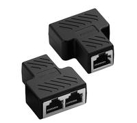 Repartiteur Rj45,1 à 2 Prise Ethernet Double Multiprise | Prise Ethernet Double,Réseau à Double Port Coupleur,Rj45 Splitter Connecteurs,Pour Câble Cat5 Cat5e Cat6 Cat7/8
