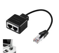 Répartiteur RJ45 Ethernet, Doubleur RJ45 1 Mâle 2 Femelles Passif pour Câble Réseau Cat5 Cat5e Cat6 Cat7, Adaptateur Compact Plug Play pour Partage de Connexion LAN à la Maison ou au Bureau,30CM