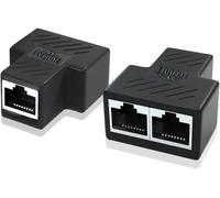répartiteur rj45 Switch ethernet 2 Ports,doubleur rj45 multiprise ethernet coupleur rj45. RJ45 1 Femelle à 2 Femelle Réseau LAN Internet Cat5 Cat5e Cat6 Cat7 Câbles-2 pièces