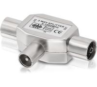 Répartiteur Satellite 2 Voies Double Prise Antenne TV Splitter Antenne TV TNT,Couplage en T,1 TV Mâle à 2 TV Femelle,Connecteur Adaptateur Coaxial