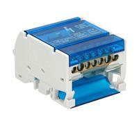 Répartiteur Tétrapolaire 125a 7 Départs: 5x 1,5 à 6mm² + 2x 6 à 16mm²