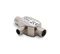 Metronic Répartiteur coaxial TV 336201 – blindé métallique 1 entrée mâle - 2 sorties femelles DVB-T2