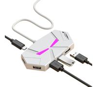 Répartiteur USB 2.0 7 ports USB Adaptateur USB avec transfert de données rapide et stable Câble blindé Type C Port Extenseur de charge