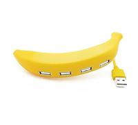 Répartiteur USB 2.0 créatif à 4 Ports - Hub d'extension Adaptateur de Type C, Adaptateur multiport USB 4 Ports Hubsplitter | 1 À 4 Petits Banana Hub USB 2.0 de données Plus Rapide pour PC