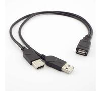 Répartiteur Usb 2.0 Mâle Vers Double Femelle 2 En 1, Câble D'Alimentation Cc, Synchronisation De Données Super Rapide, Charge Pour Disques U
