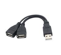 Répartiteur USB 2 en 1 Sortie - Câble Y Double Port, répartiteur USB à Rapide, Adaptateur de connecteur Portable, câble Flexible Haute Vitesse, Accessoire Compact | Femelle mâle pour imp