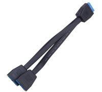 Répartiteur USB 3.0 19 broches/20 broches USB 3.0 vers 19 broches double port adaptateur prises répartiteur 19 broches USB 3.0 1 vers 2 câble d'extension USB interne pour ordinateur carte mère 200 mm