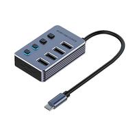 Répartiteur USB 3.0 rapide 4/7/10 ports en aluminium durable pour les données et les besoins de charge 5 Gbit/s Commutateurs USB Adaptateur
