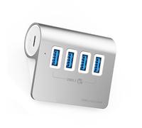 Répartiteur USB 3.2 haute vitesse 4 ports avec transfert de données 10 Gbit/s 5 V3 A Type C Adaptateur d'alimentation pour ordinateur portable et bureau