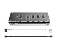 Répartiteur USB 9 broches avec câble d'alimentation SATA, concentrateurs USB internes, connecteurs USB 2.0 pour cartes mères, bureau, connecteurs multi-appareils