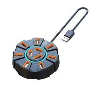 Répartiteur USB - Adaptateur multiport pour hub de données USB 3.0 4K | Hub USB haute vitesse 5 Gbit/s avec lecteur de carte pour ordinateur portable, clé USB, périphériques externes, extension USB mu
