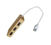Répartiteur USB C en bois 3/4 en 1 / adaptateur station d'accueil avec type dock pour ordinateur portable, claviers de bureau USB