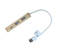 Répartiteur USB C/répartiteur 3/4 ports en bois multiport pour claviers de PC, adaptateur USB pour ordinateur portable
