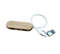 Répartiteur USB C/répartiteur 3/4 ports en bois multiport pour claviers de PC, adaptateur USB pour ordinateur portable