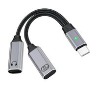 Répartiteur USB C Type C mâle à Femelle PD 100W, câble de Chargement et de Conversion de Casque, Adaptateur 2 en 1, Dongle(for 3.5mm Headphone)
