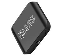 Répartiteur USB C vers DisplayPort 4K 60 Hz double écran répartiteur écran grand pour PC portable maison type C vers HDMI Displayport Splitter