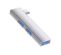 Répartiteur USB coudé à 90 degrés Connecteurs multi-appareils Plug & Play Construction en aluminium Accessoire téléphone ordinateur