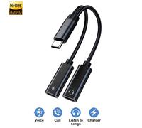 Répartiteur Usb De Type C Pour Touristes,Adaptateur De Prise Audio De Téléphone De Sauna,Charge Rapide 60w Pour Samsung,Iphone 15,Huawei,2 Po - Type 2 In 1 Back