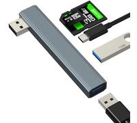 Répartiteur USB Lecteur Carte SD Adaptateur USB C hub Memory Stick Splitter 3.0 câble USB A OTG Port Micro SD pour Ordinateur Portable rallonge Multi Prise Charge PC Voiture Compatible avec Samsung