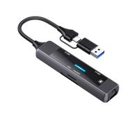 Répartiteur USB multiple avec adaptateur Ethernet de type C et USB 3.0 2.0 - Transmission de données rapide 5 Gbit/s