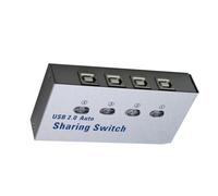 Répartiteur USB pour Imprimante USB 2.0, Commutateur Automatique Argenté | Partage sans Erreur, Réduit L’usure des Câbles, pour Équipes, École et Espaces de Coworking