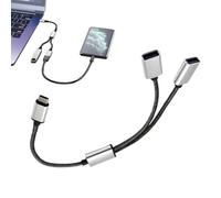 Répartiteur USB pour ordinateur portable | Adaptateur de chargeur divisé - 2 en 1 Extenseur Portable Splitter Adaptateur pour ordinateur portable, appareil photo, clavier, voiture, PC de voyage