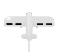 Répartiteur USB un pour quatre concentrateurs d'accueil, extenseur USB 2.0, hub de données à 4 ports, rallonge multifonction (couleur : blanc)