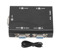 Répartiteur VGA 1 en 4 Duplicateur de Distribution Vidéo Répartiteur VGA 250 MHz 1920x1440 Répartiteur Vidéo HD Alimenté par USB pour Projecteur D'ordinateur Portable TV PC Ordinateur