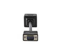 - Répartiteur VGA - HD-15 (VGA) (M) droit pour HD-15 (VGA) (F) double bloc - 20 cm - rond, vis moletées, support 1080p - noir