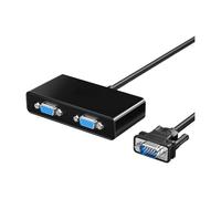 Répartiteur VGA Répartiteur d'écran 1 en 2 Extenseur multi-écran 1 entrée 2 sorties 1 entrée 2 sorties(1x2 VGA Switch with Cables)