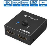 Répartiteurs 3 sorties PORTTA HDMI Switch Splitter 4k 2 Port HDMI Commutateur Répartiteur Bidirectionnel 1 in 2 Out - 2 993
