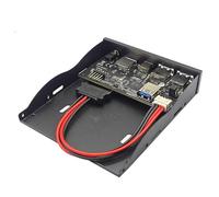 Répartiteurs USB 3.2 - Baie de disquette - 3,5 mm - Panneau avant pour casque - Extension du panneau avant pour ordinateur PC - 19 broches vers hub de panneau avant de type C