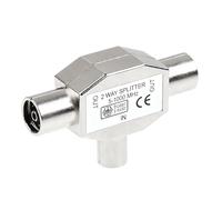 Répartition Antenne T-Couplage, Répartiteur Coaxial D'antennes 2 Entrée Femelle et 1 Sorties Mâles, Coax Adaptateur D'antenne Téléviseurs en Métal Blindé Splitter