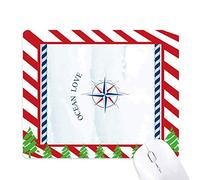 répartition océan d'amour compas de navigation maritime tapis de souris canne de noël du tapis.