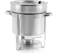Repas Acier inoxydable Chafing Dish rond 10 litres, Récipient de maintien au chaud de repas, Réchauffeur de repas, Récipient chauffant