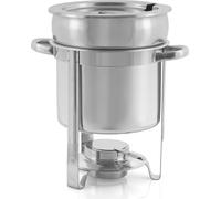 Repas Acier inoxydable Chafing Dish rond 7 litres, Récipient de maintien au chaud de repas, Réchauffeur de repas, Récipient chauffant