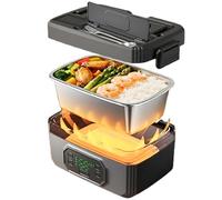 Repas Chaud n'importe où: Ce réchauffeur de Batterie Rechargeable sans Fil est conçu pour Ceux Qui travaillent dans des endroits sans Micro-Ondes ou pour quiconque en Mouvement. Le réchauffeur FH-4A