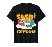 Repas coloré Repas Sushi Wasabi Sashimi sushibar Rouleau Asiatique T-Shirt