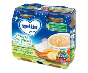 Repas complet Mellin - Petites pâtes, légumes et petit-suisse