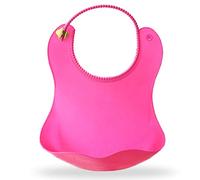 Repas De Poche Stéréo Imperméable Enfants Unisexes Pour Enfants Mange Poche Bébé Imitation Silicone Bébé Mange Bavette Rouge