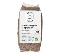 Repas équilibré et rapide avec le boulgour d'épeautre bio OFAL, source de protéines et riche en fibres, format 500g - Lot de 3