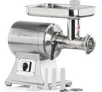 Repas Hachoir à viande en acier inoxydable électrique argenté 450W 75kg/h avec embouts pour remplir les saucisses Machine à saucisses