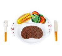 Repas maison cuisiné avec cœur Steak frites Hape Multicolore G