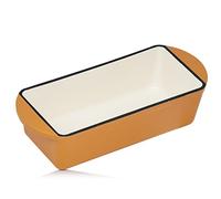 Repas plat à four en fonte rectangulaire 1,6 litre | Sunny Orange | fonte émaillée | moule à lasagnes haut, moules à four, rôtissoire émaillée, moule à rôti