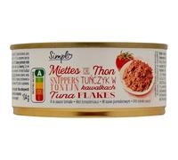Repas rapide et savoureux avec SIMPL Miettes de Thon à la Sauce Tomate, Boîte de 104g - Lot de 4